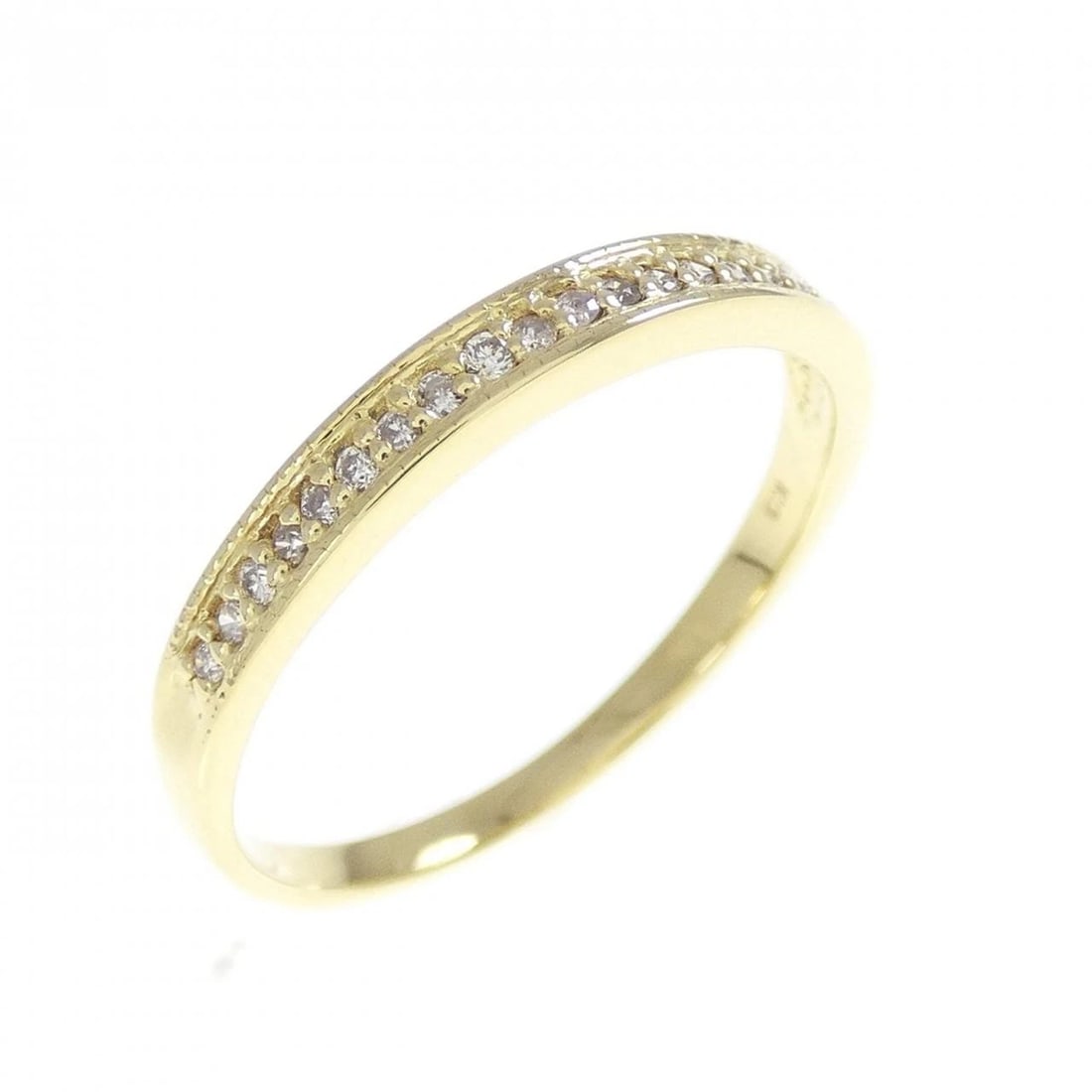 K18YG DIAMOND RING: K18YG Diamond Ring Brand: Unbranded Type: Diamond Ring Material: K18 yellow gold, Main Stone/Creation Natural Color: Yellow Gold Size: US5 3/4 Accessories: None Accessories Notice: When