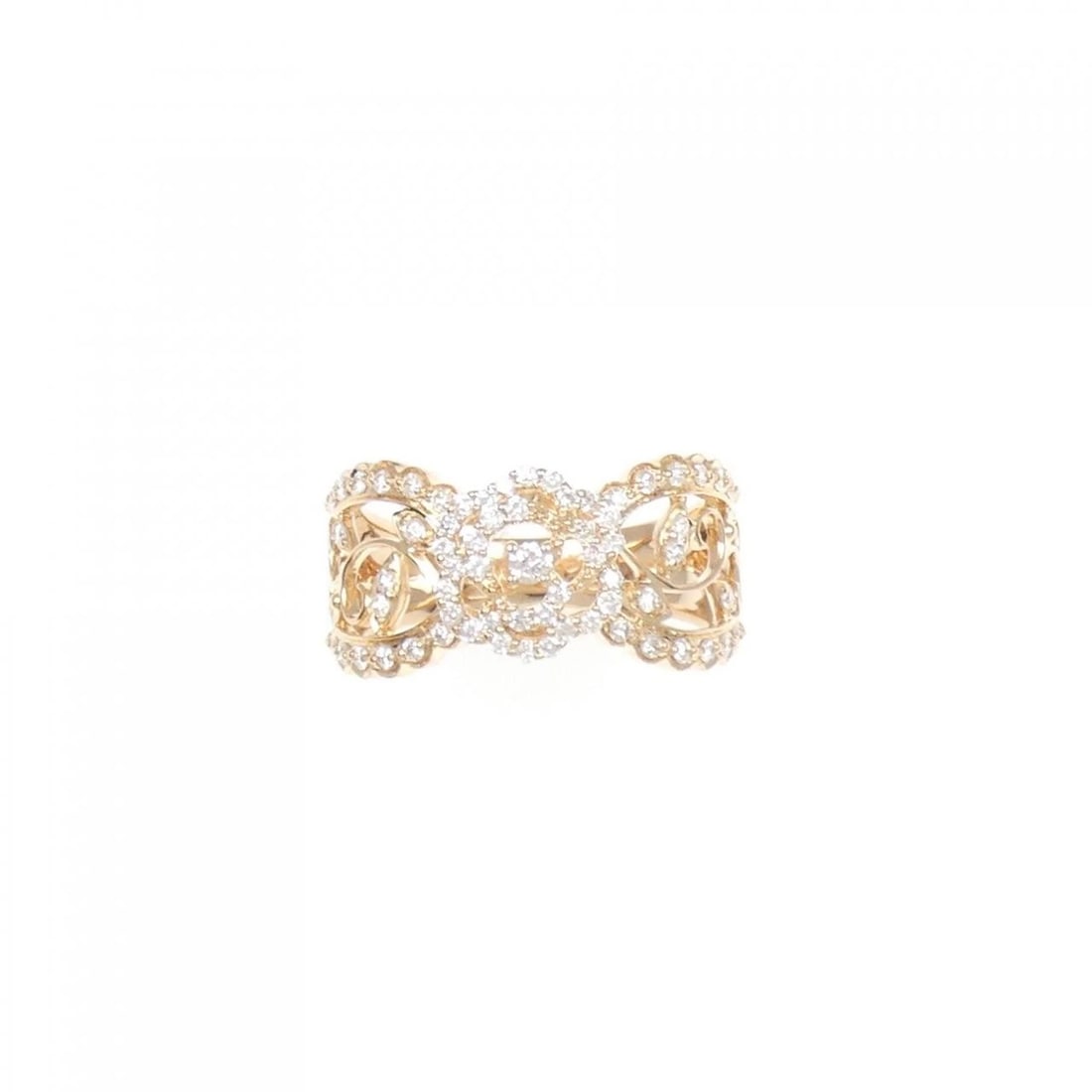 K18PG FLOWER DIAMOND RING - 2