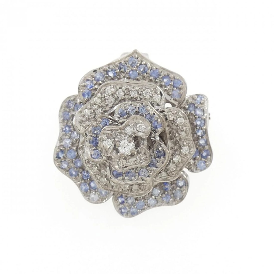 K18WG ROSE SAPPHIRE BROOCH: K18WG Rose Sapphire Brooch Brand: Unbranded Type: Sapphire Pendant/Brooch Material: K18 white gold, Main Stone/Creation SapphireSecondary Stone Natural Color: White gold Size: Approximate