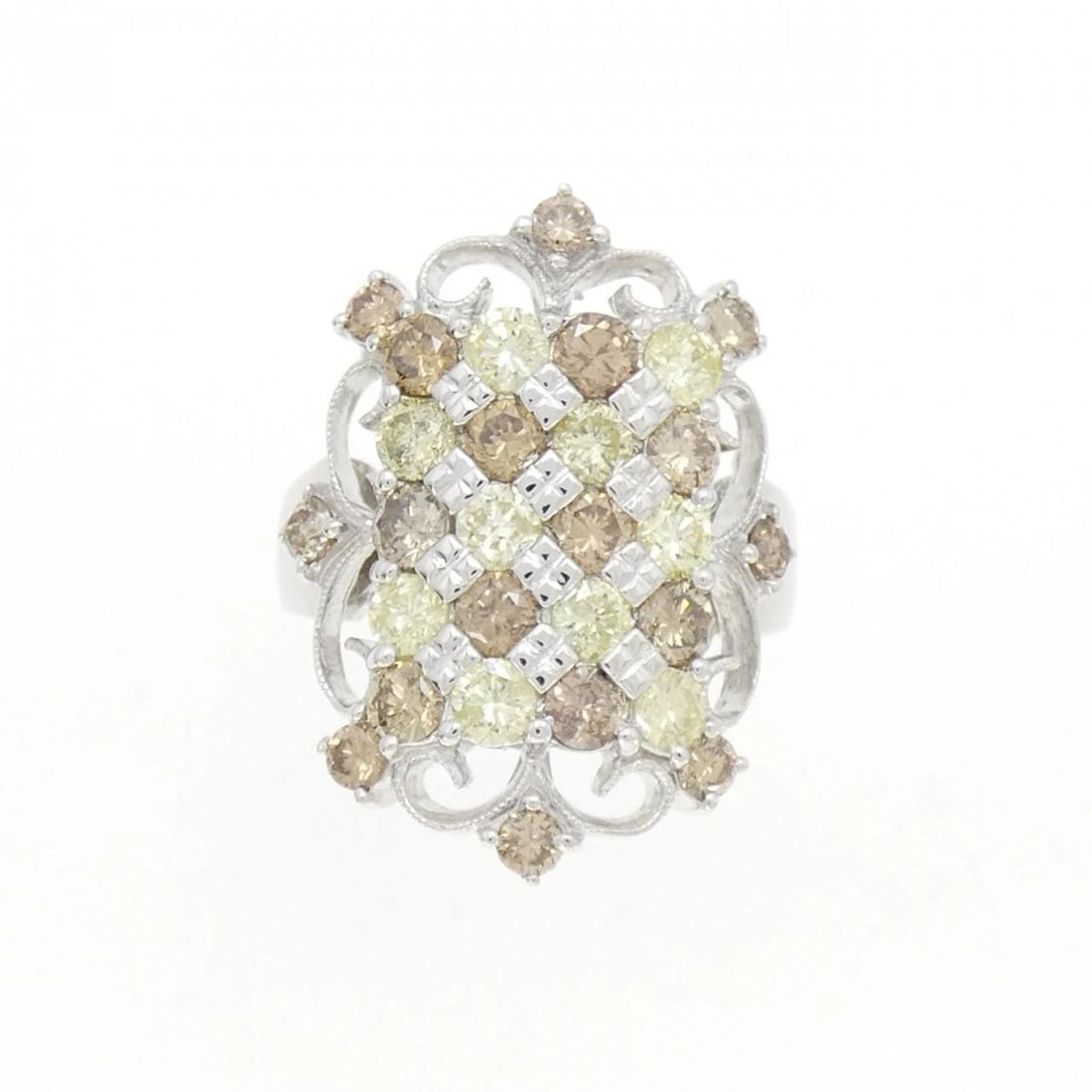 K18WG DIAMOND RING - 2