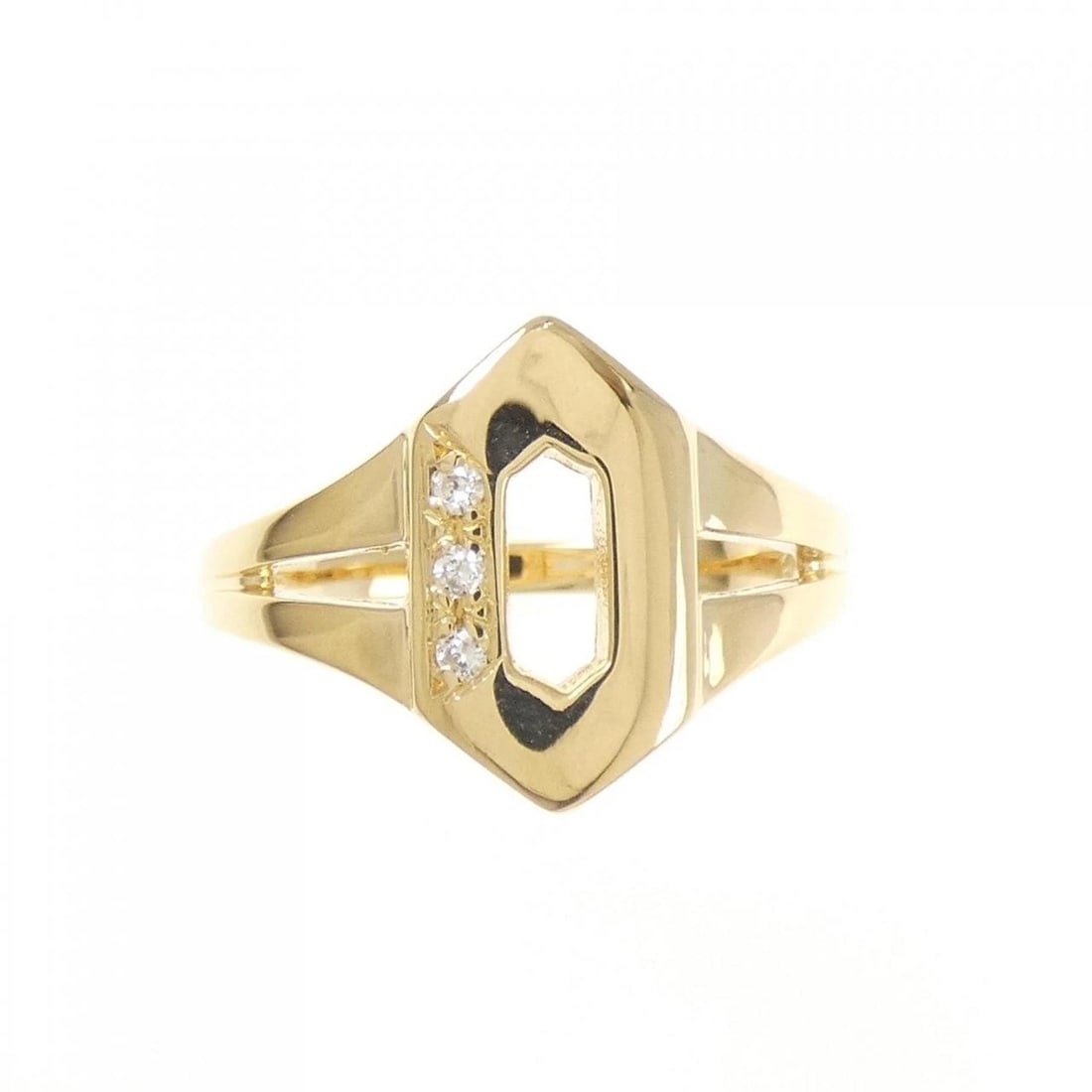 K18YG DIAMOND RING - 2