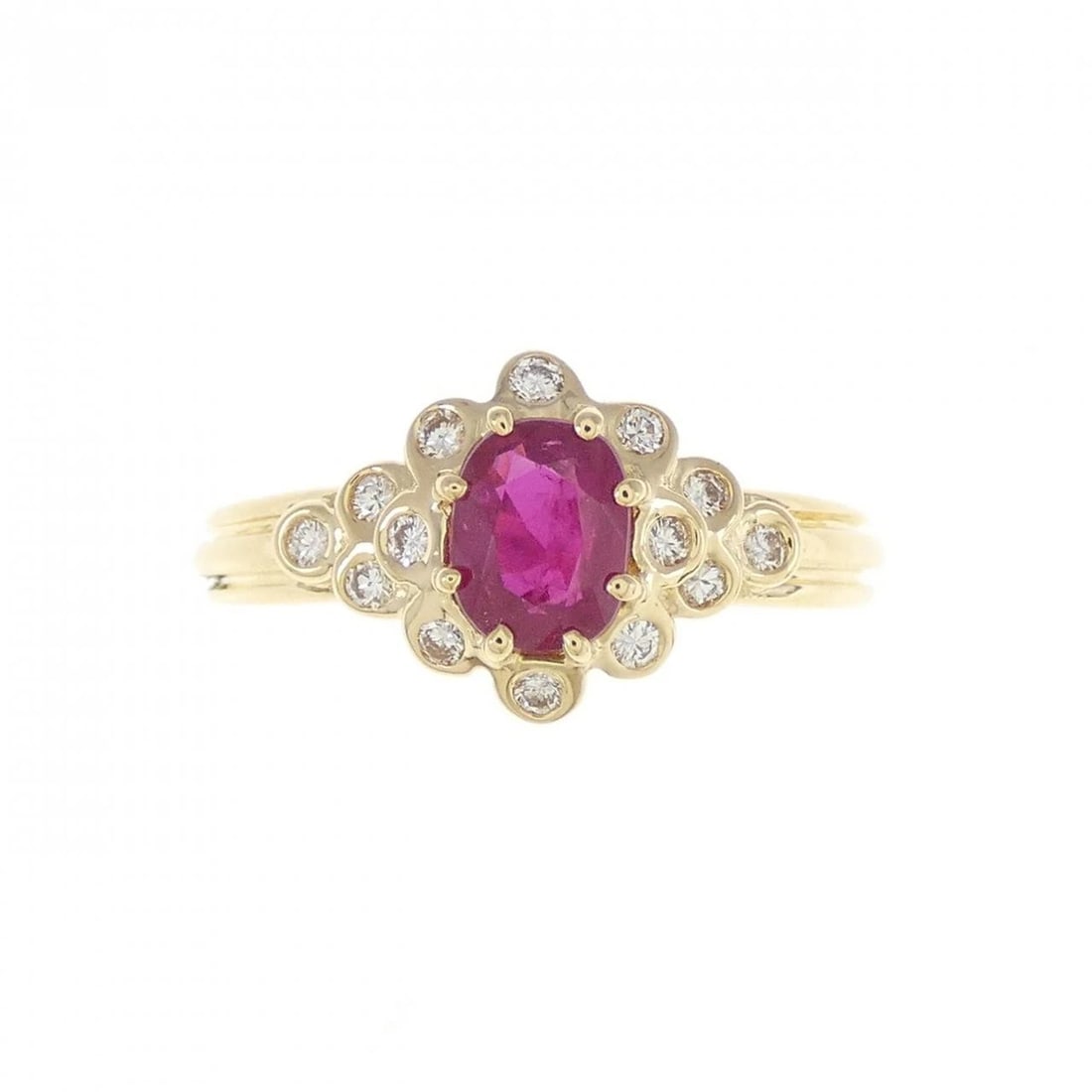 18K YELLOW GOLD RUBY RING - 2