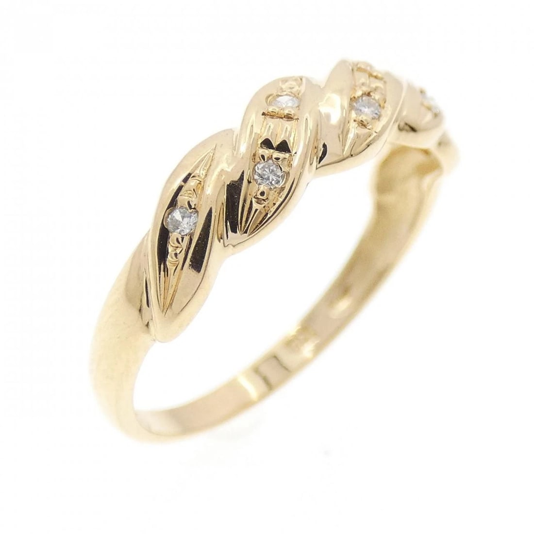 K18YG DIAMOND RING: K18YG Diamond Ring Brand: Unbranded Type: Diamond ring Material: K18 yellow gold, Main Stone/Creation Natural Color: Yellow Gold Size: US5 1/4 Accessories: None Accessories Notice: When