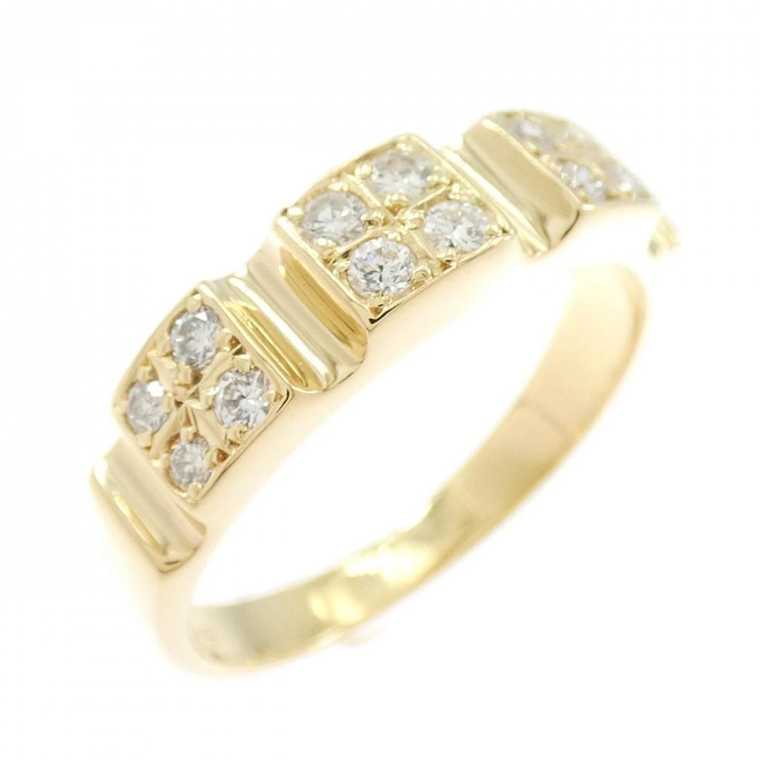 K18YG DIAMOND RING: K18YG Diamond Ring Brand: Unbranded Type: Diamond ring Material: K18 yellow gold, Main Stone/Creation Natural Color: Yellow Gold Size: US5 1/4 Accessories: None Accessories Notice: When