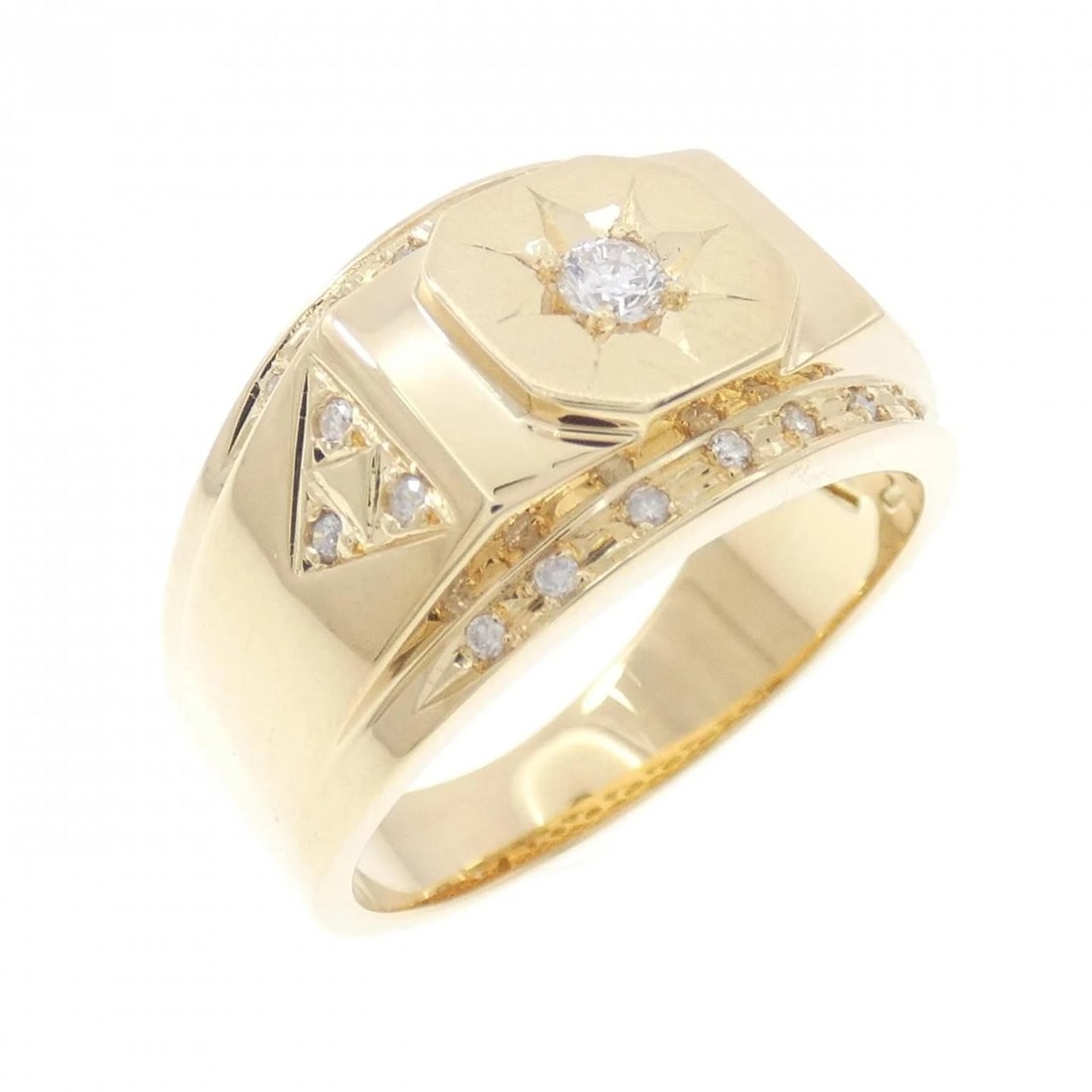 K18YG DIAMOND RING (1 of 2)