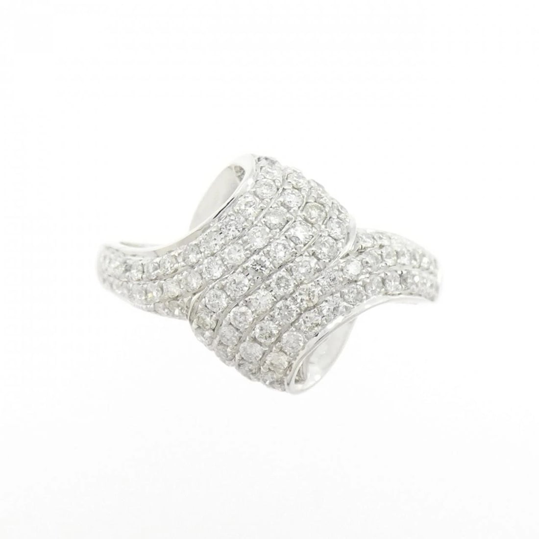 K18WG DIAMOND RING - 2