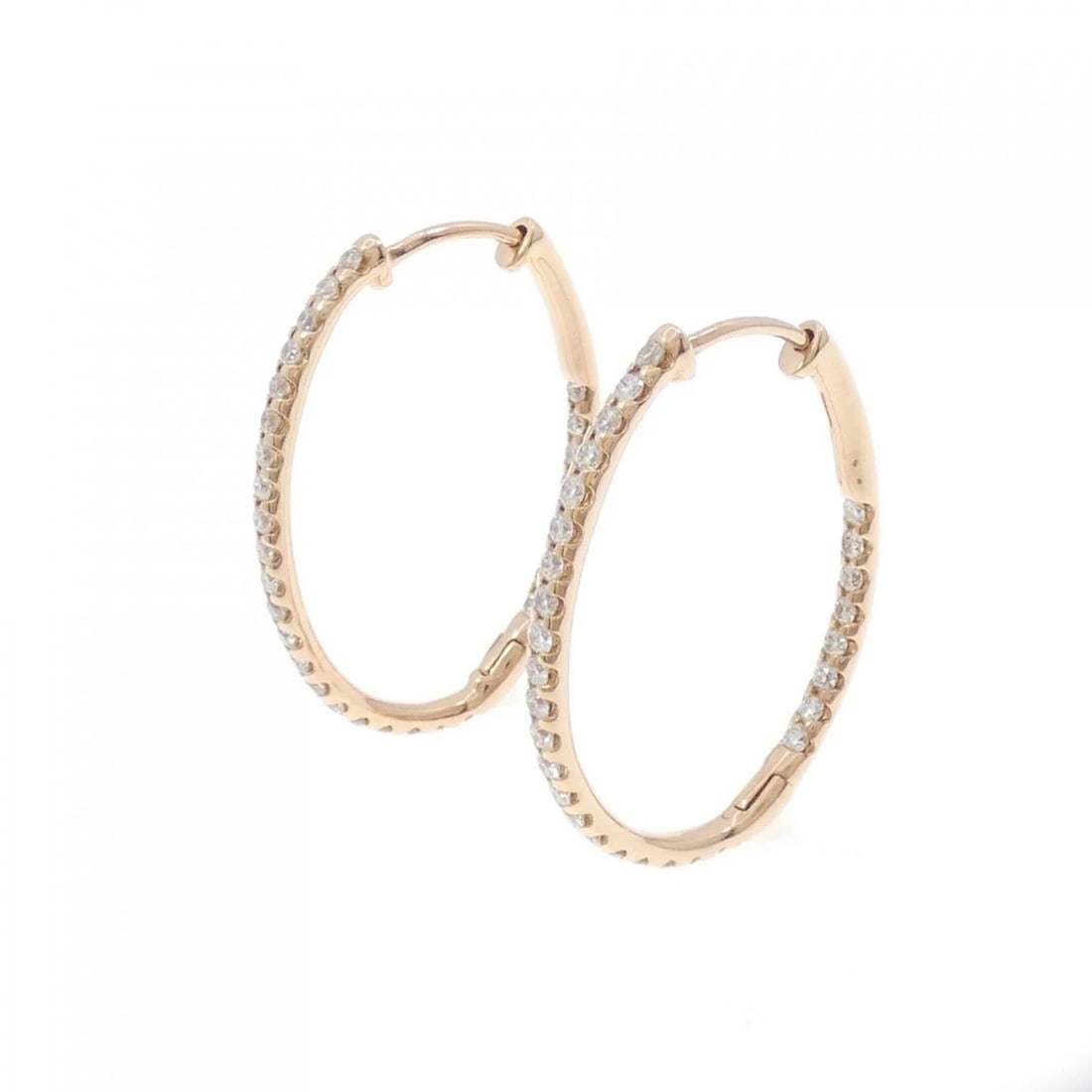 K18PG DIAMOND PIERCE: K18PG Diamond Pierce Brand: Unbranded Type: Diamond Pierce/Earring Material: K18 Pink Gold, Main Stone/Creation Natural Color: Pink Gold Size: Approx. height x width: 26.7mm x 2.0mm 