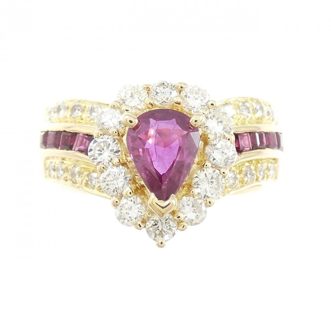 18K YELLOW GOLD RUBY RING - 2