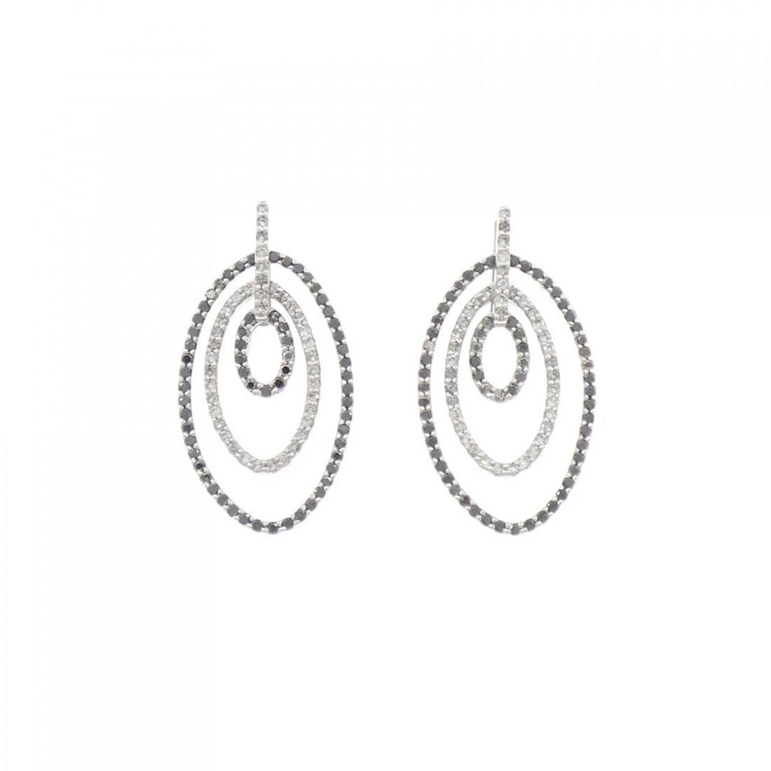 K18WG DIAMOND PIERCE: K18WG Diamond Pierce Brand: Unbranded Type: Diamond Pierce/Earring Material: K18 white gold, Main Stone/Creation Natural Color: White Gold Size: Approx. length x width: 28.6mm x 15.2mm 