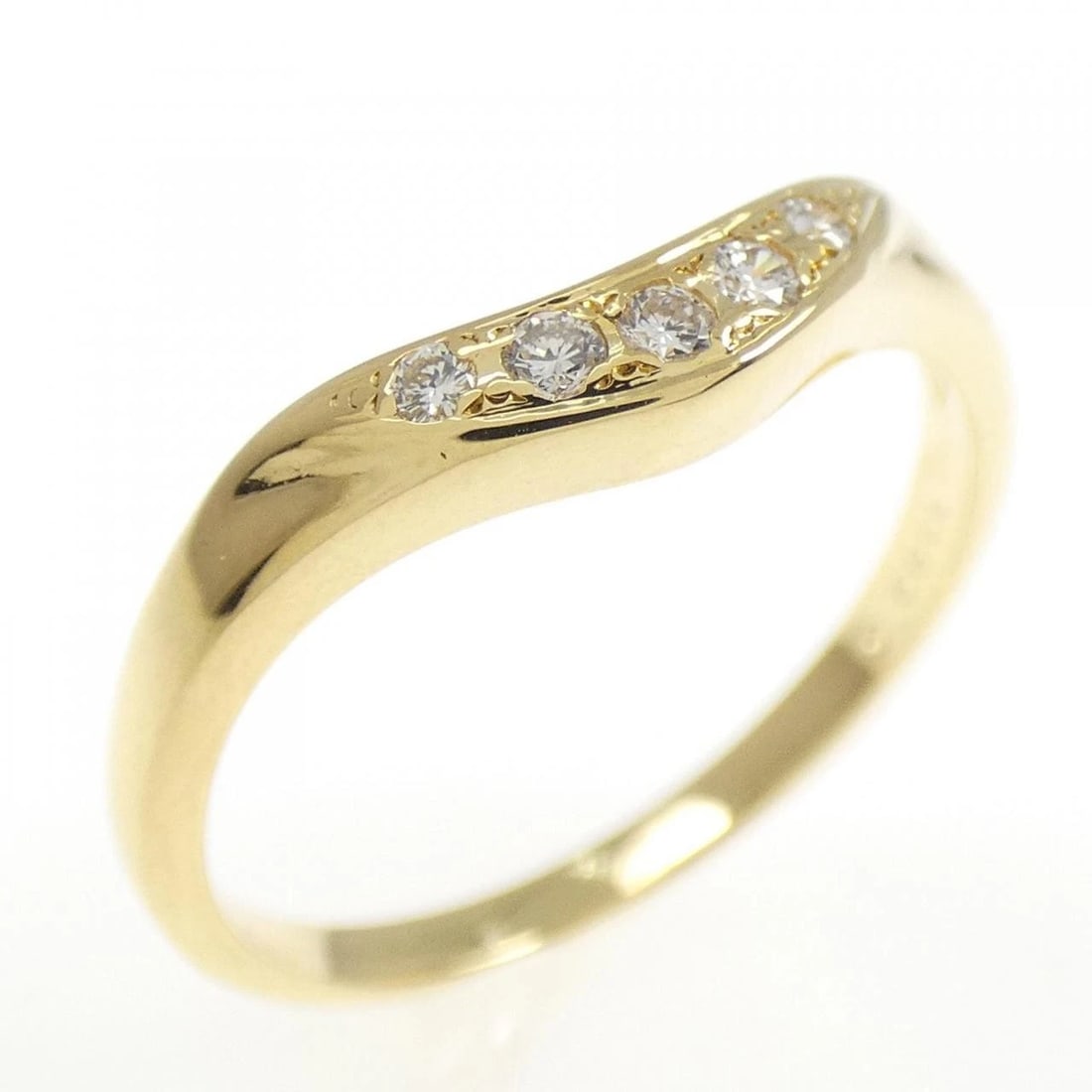 K18YG DIAMOND RING: K18YG Diamond Ring Brand: Unbranded Type: Diamond ring Material: K18 yellow gold, Main Stone/Creation Natural Color: Yellow Gold Size: US5 3/4 Accessories: None Accessories Notice: When