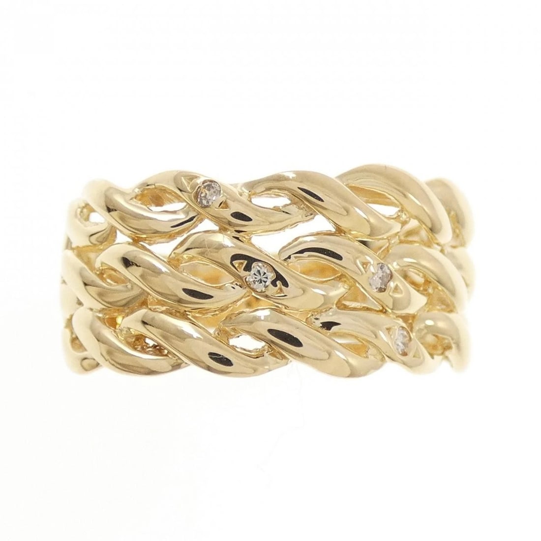 K18YG DIAMOND RING - 2