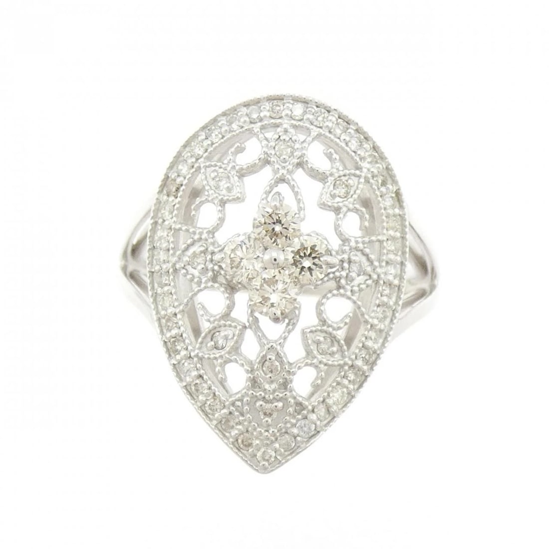 K18WG DIAMOND RING - 2