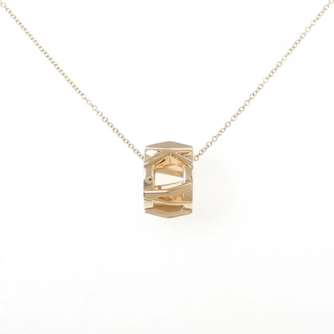TIFFANY & CO. ATLAS OPEN NECKLACE: TIFFANY & Co. Atlas Open Necklace Brand: TIFFANY& Co. Type: TIFFANY& Co.Necklace Material: 750 Pink Gold, Color: Pink Gold Size: Actual Size Pendant length approx. x width approx.: