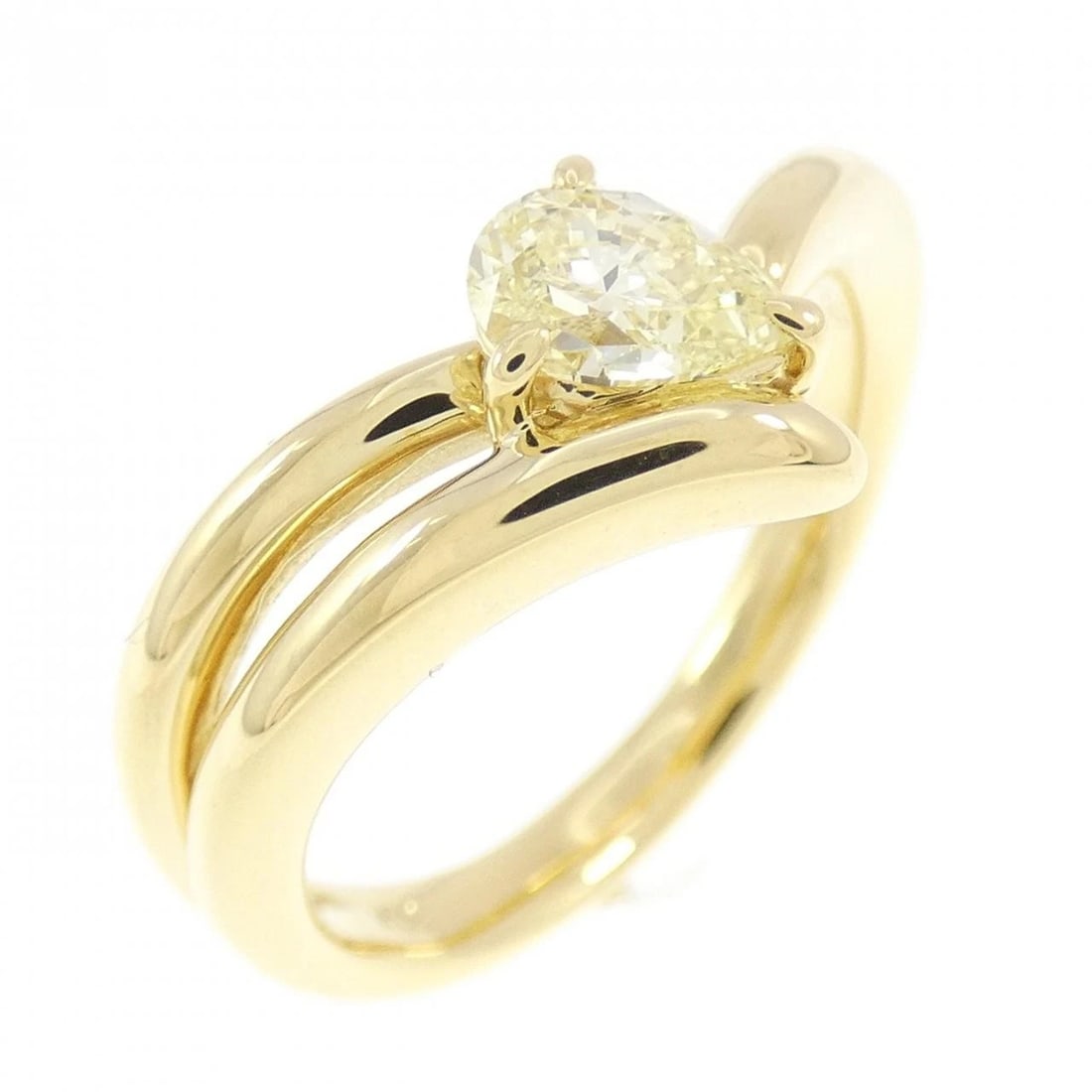 K18YG DIAMOND RING: K18YG Diamond Ring Brand: Unbranded Type: Diamond Ring Material: K18 yellow gold, Main Stone/Creation Natural Color: Yellow Gold Size: US6 1/4 Accessories: None Accessories Notice: When