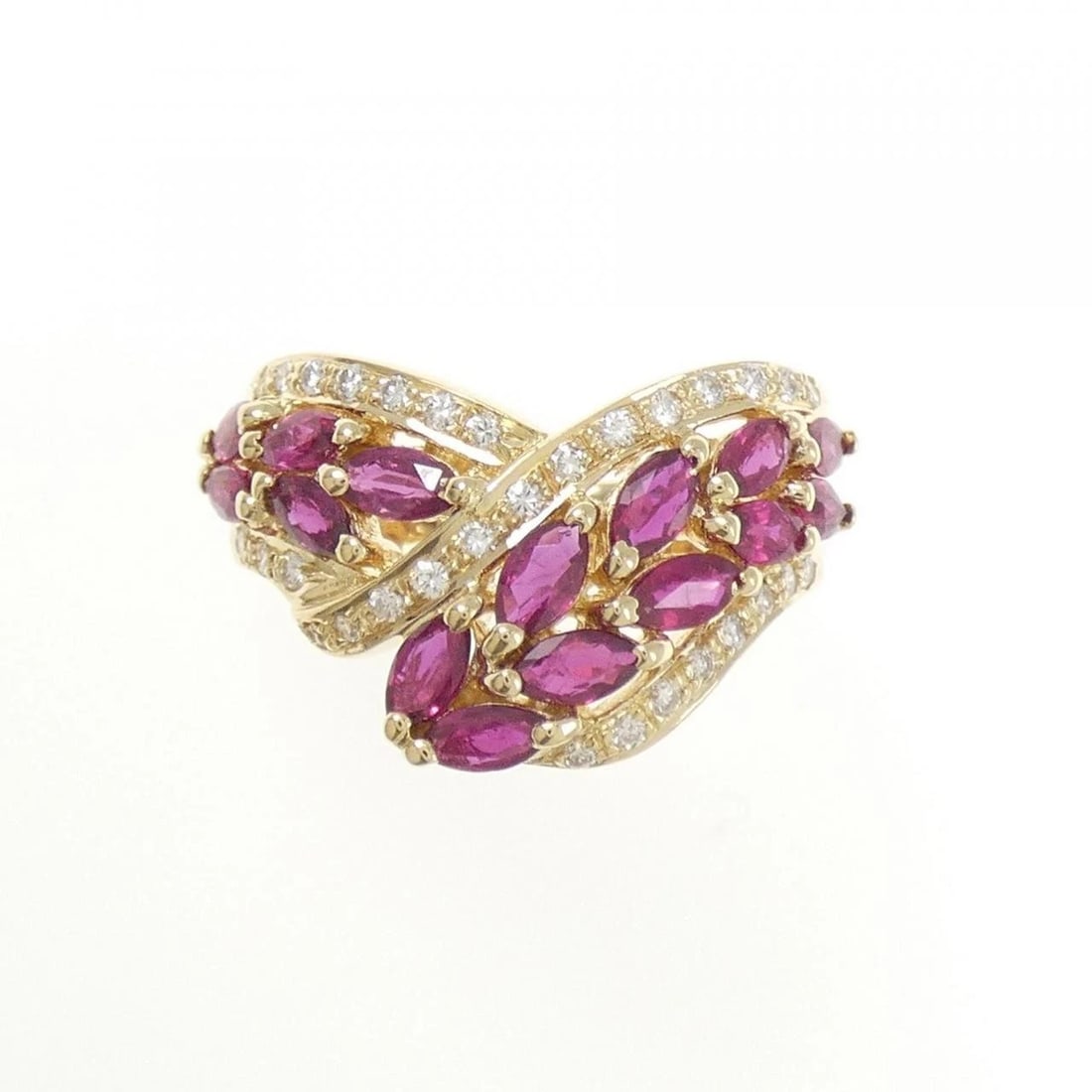 K18YG RUBY RING - 2