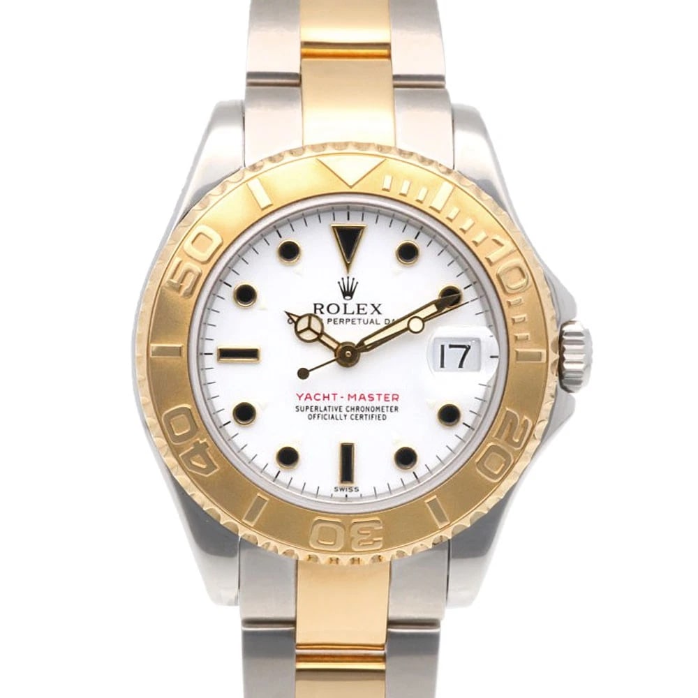 ROLEX YACHT MASTER WATCHES STAINLESS STEEL K18 YELLOW GOLD WATCH: ROLEX Yacht master Watches Stainless Steel K18 yellow gold Watch Brand: ROLEX Type: Wristwatch Material: Stainless Steel Color: gold Size: Case Diameter:37.0mm Band Length:7.3inch / 18.5cm Accesso