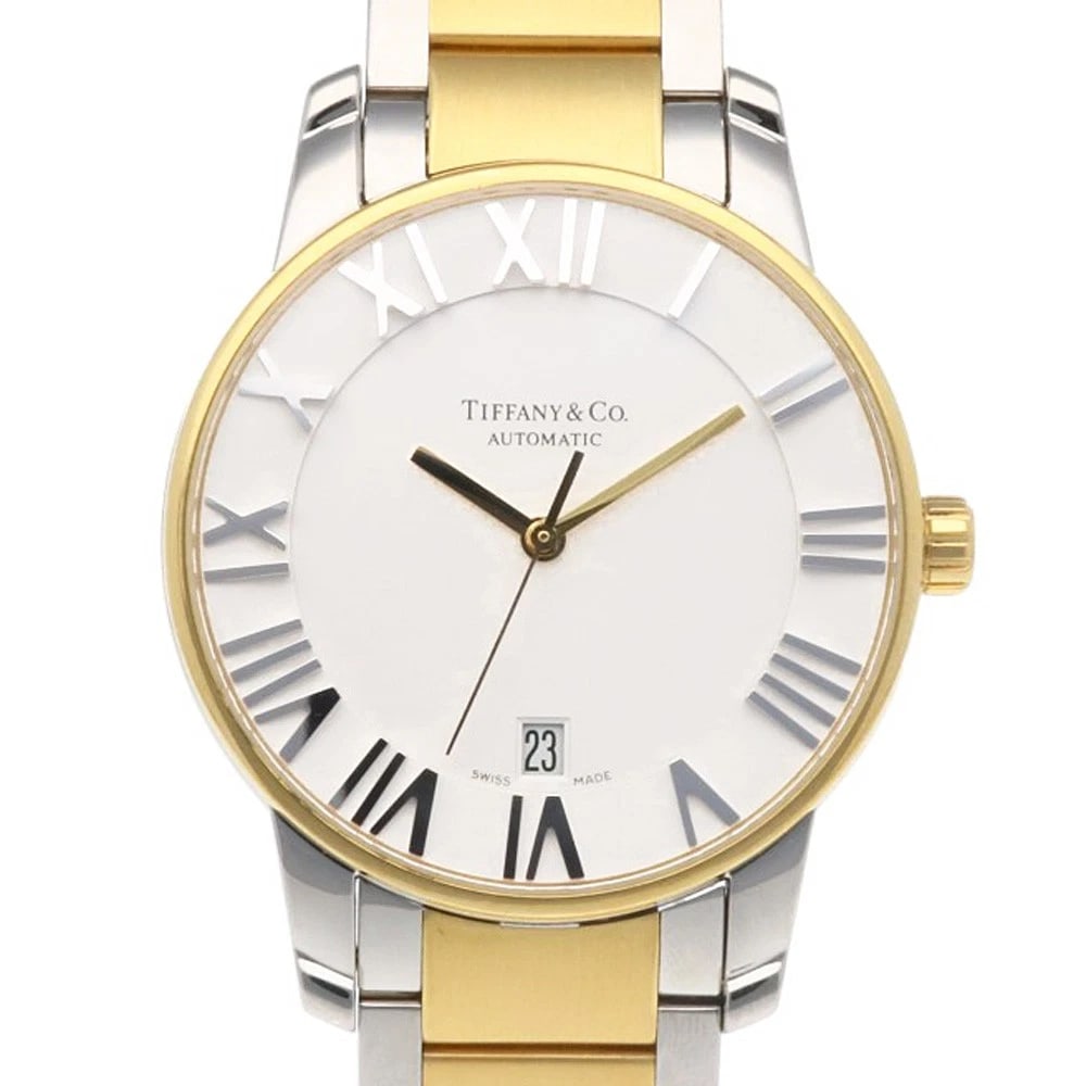 TIFFANY&CO WATCHES STAINLESS STEEL K18 GOLD WATCH (1 of 5)