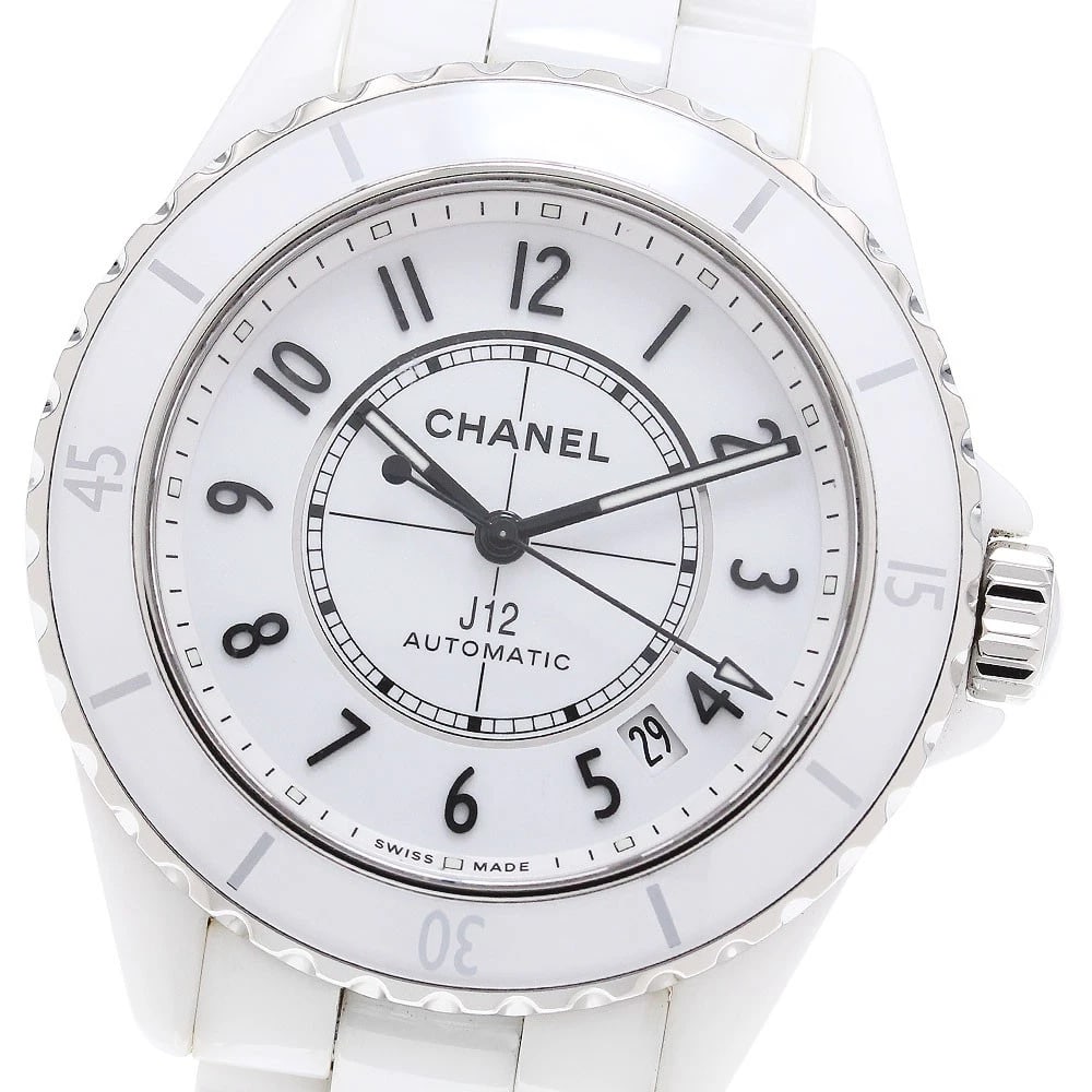CHANEL J12 WHITE CERAMIC WATCH: CHANEL J12 White ceramic Watch Brand: CHANEL Type: Wristwatch Material: Band Material Stainless Steel / ceramic, Case Material Stainless Steel / ceramic Color: Band Color White / Silver, Dial