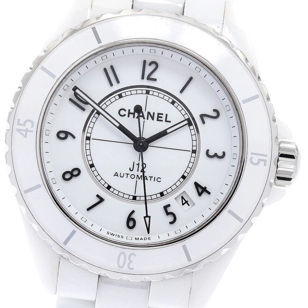 CHANEL J12 WHITE CERAMIC WATCH: CHANEL J12 White ceramic Watch Brand: CHANEL Type: Wristwatch Material: Band Material Stainless Steel / ceramic, Case Material Stainless Steel / ceramic Color: Band Color White / Silver, Dial