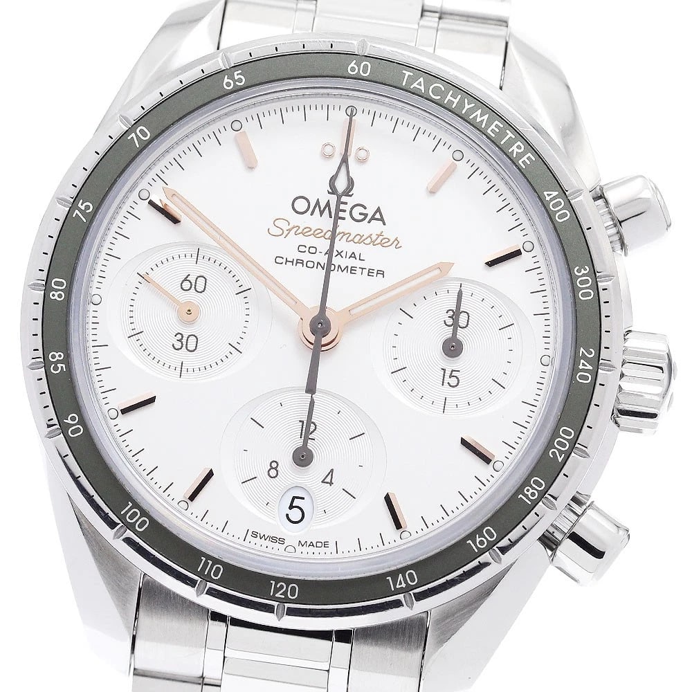OMEGA SPEEDMASTER COAXIAL WATCH: OMEGA Speedmaster Coaxial Watch Brand: OMEGA Type: Wristwatch Material: Band Material Stainless Steel, Case Material Stainless Steel Color: Band Color Silver, Dial Color Silver, Case Color