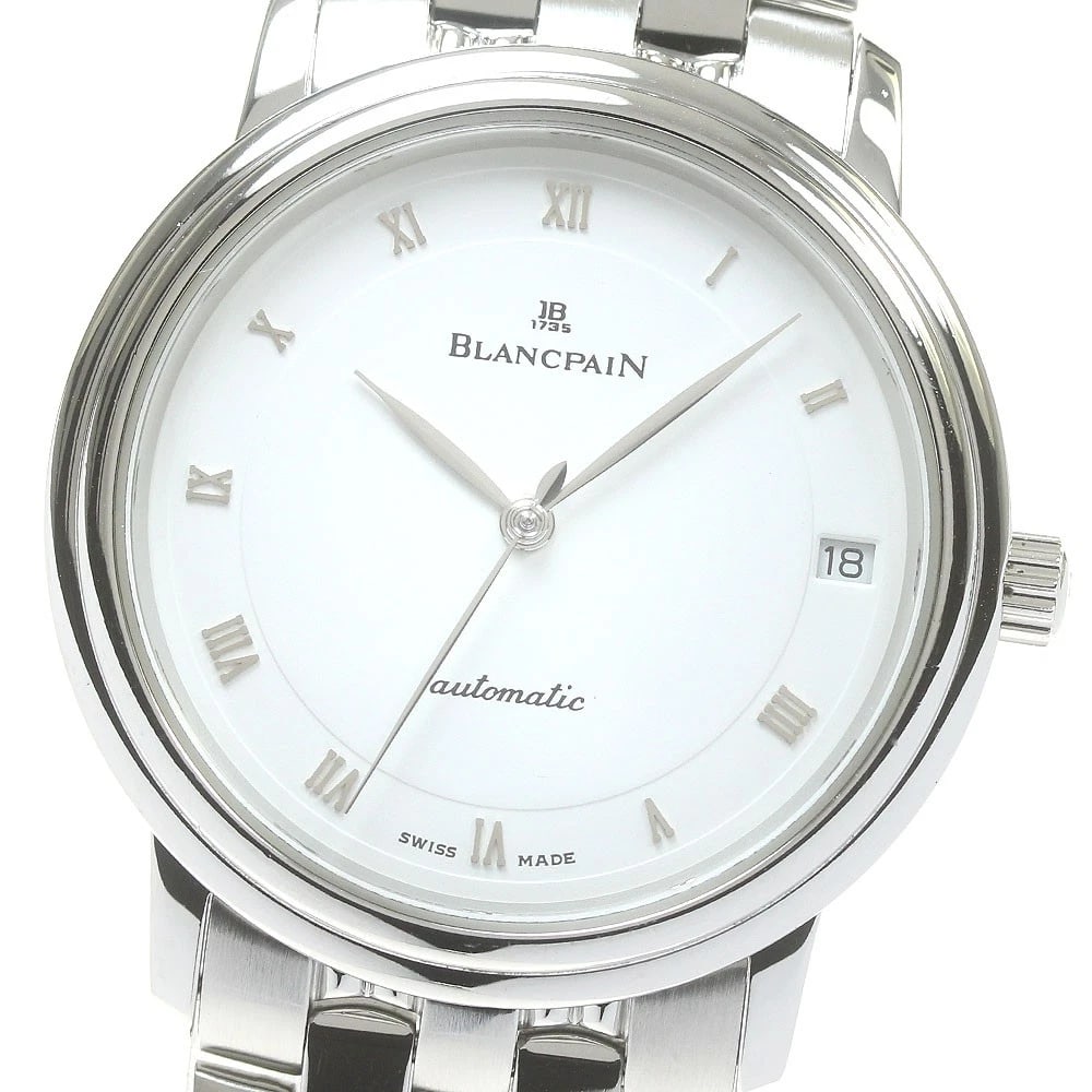 BLANCPAIN VILLERET EXTRA SLIM WATCH: Blancpain Villeret Extra Slim Watch Brand: Blancpain Type: Wristwatch Material: Band Material Stainless Steel, Case Material Stainless Steel Color: Band Color Silver, Dial Color white, Case