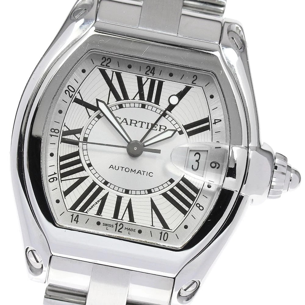 CARTIER ROADSTER GMT SILVER WATCH (1 of 5)