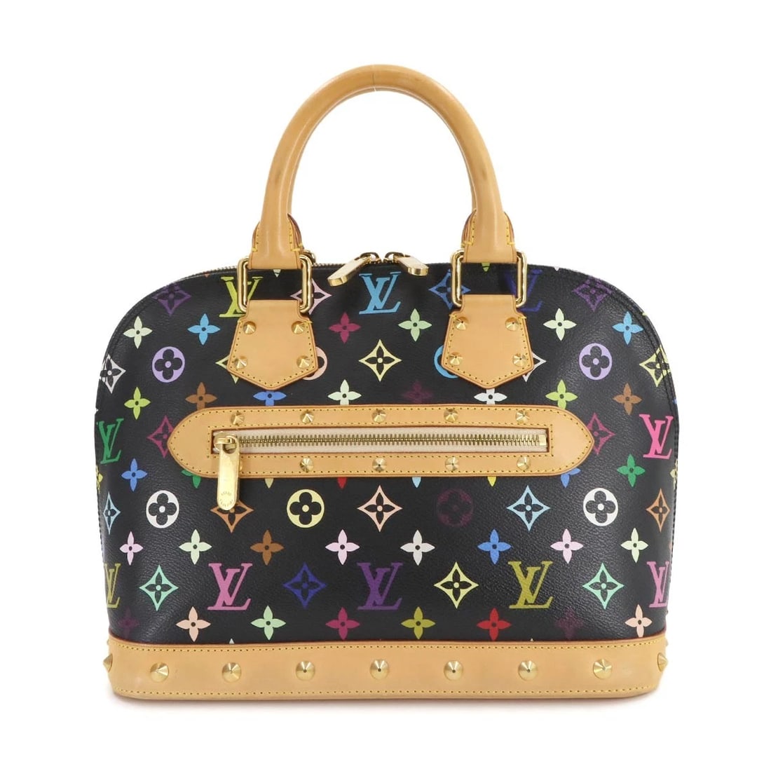 LOUIS VUITTON MONOGRAM MULTI COLOR ALMA HAND BAG: LOUIS VUITTON Monogram Multi color Alma Hand Bag Brand: LOUIS VUITTON Type: Hand Bag Material: Monogram Multicolor Canvas Color: Noir Size: W 11.81 inch, H 9.45 inch, D 6.30 inch Accessories: Non