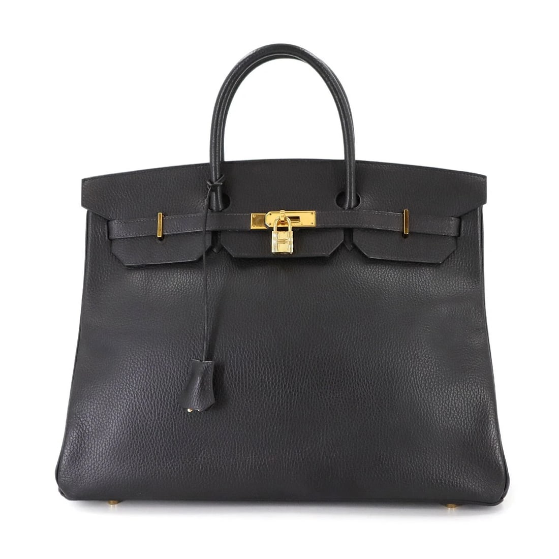 HERMES BIRKIN 40 ARDENNES LEATHER BLACK HAND BAG (1 of 6)