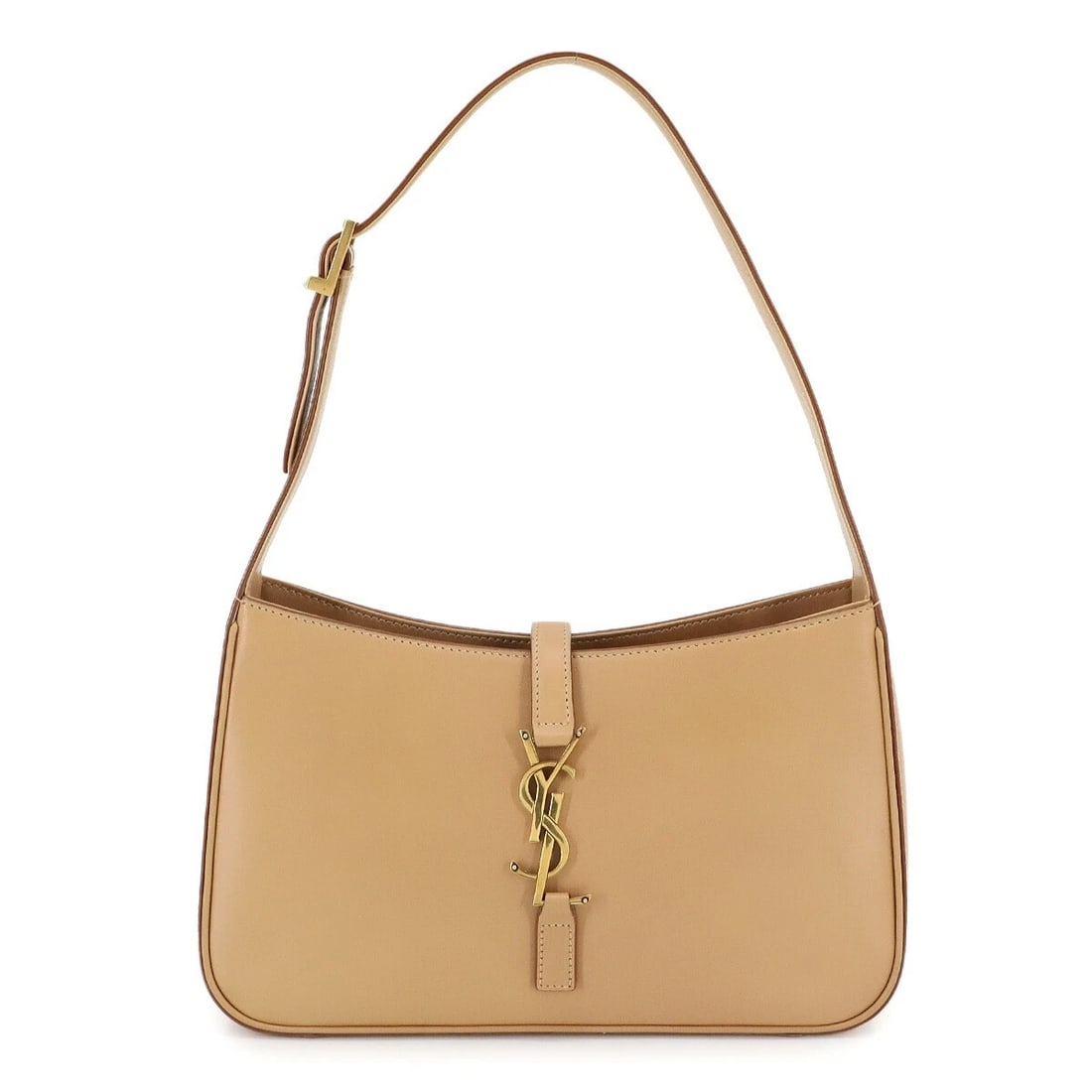 SAINT LAURENT LE5A7 MONOGRAM SHOULDER BAG: SAINT LAURENT LE5A7 Monogram Shoulder Bag Brand: SAINT LAURENT Type: Shoulder Bag Material: Leather Color: Beige Size: W 9.45 inch, H 6.10 inch, D 2.36 inch Accessories: None Accessories N