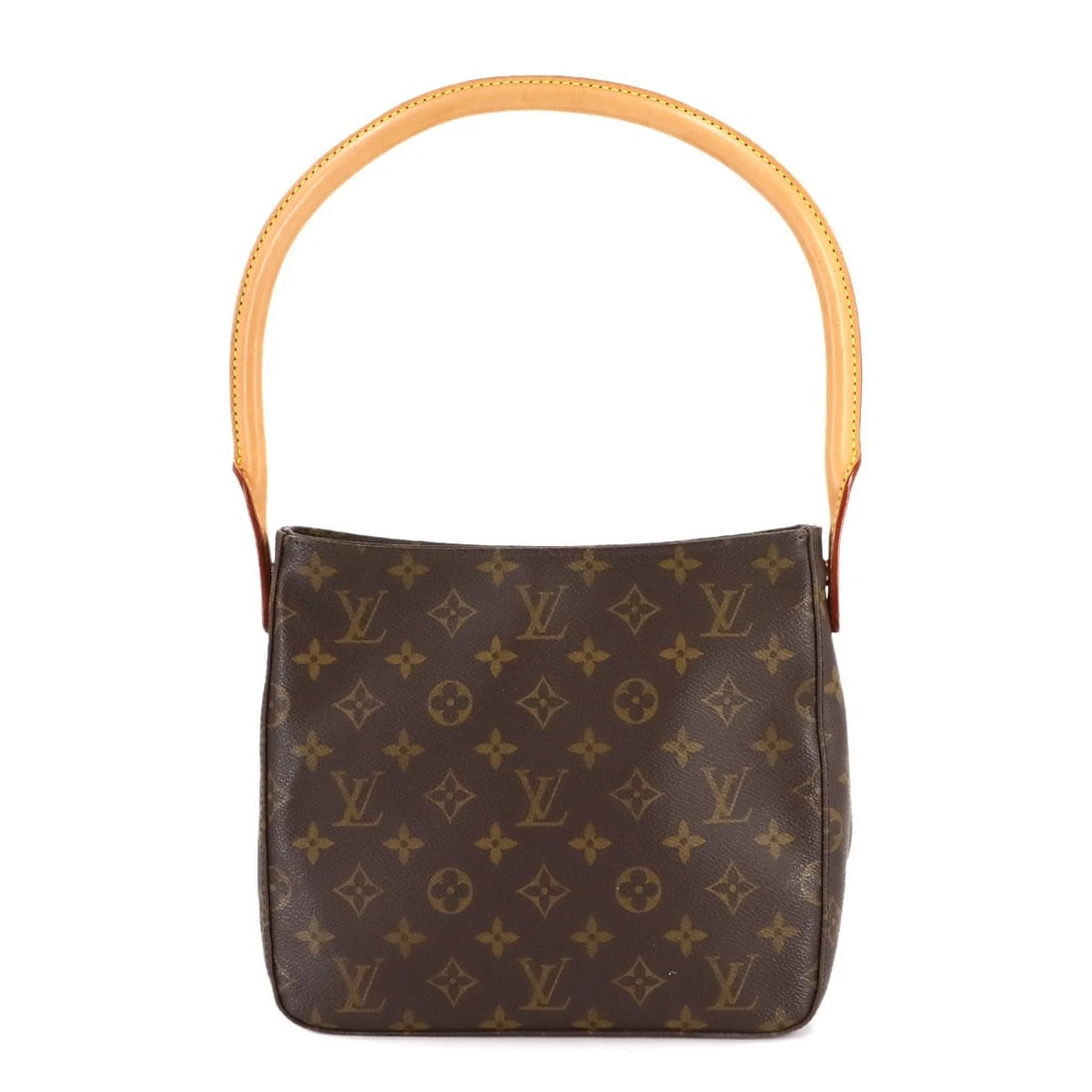 LOUIS VUITTON MONOGRAM LOOPING MM SHOULDER BAG: LOUIS VUITTON Monogram Looping MM Shoulder Bag Brand: LOUIS VUITTON Type: Shoulder Bag Material: Monogram canvas Color: Monogram Size: W 9.06 inch, H 8.46 inch, D 3.94 inch Accessories: None <