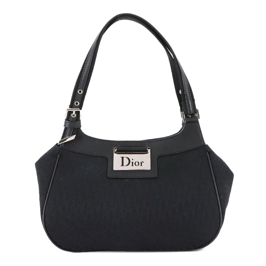 CHRISTIAN DIOR TROTTER STREET CHIC DIORISSIMO HAND BAG: Christian Dior Trotter Street Chic Diorissimo Hand Bag Brand: Christian Dior Type: Hand Bag Material: Canvas , Leather Color: Black Size: W 10.43 inch, H 7.28 inch, D 4.72 inch Accessories: None