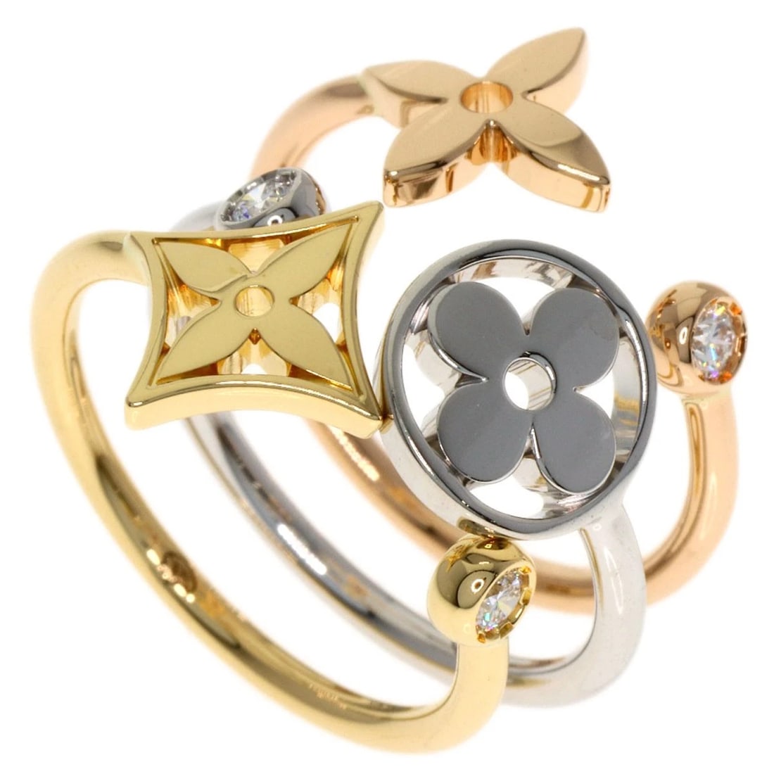 LOUIS VUITTON BERG MONOGRAM LDYLLE DIAMOND RING (1 of 4)