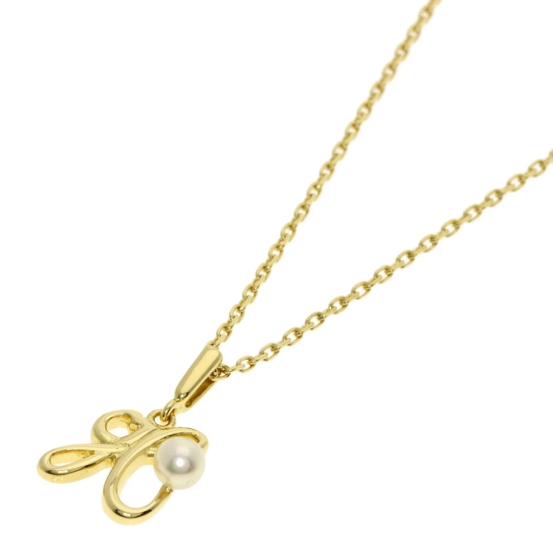 MIKIMOTO INITIAL H PEARL NECKLACE K18 YELLOW GOLD: MIKIMOTO Initial H Pearl Necklace K18 Yellow Gold Brand: MIKIMOTO Type: Necklace Material: K18 Yellow Gold, Color: Gold Size: Stone Size:0.1inch/3.5mm Chain Length:15.7inch/40cm Chain Width:0.4inc