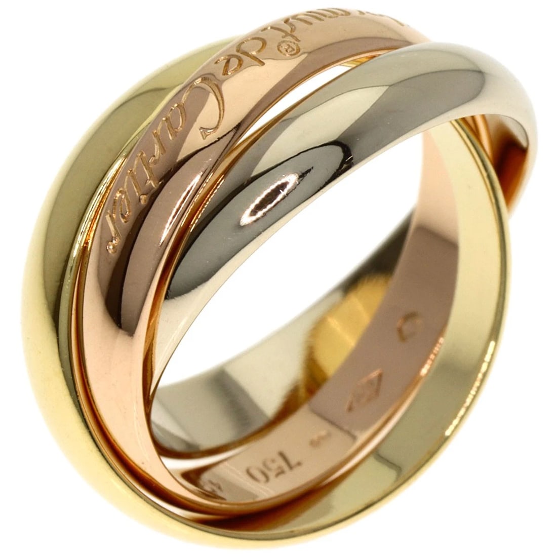 CARTIER TRINITY RING K18 YELLOW GOLD 18K PINK GOLD (1 of 3)