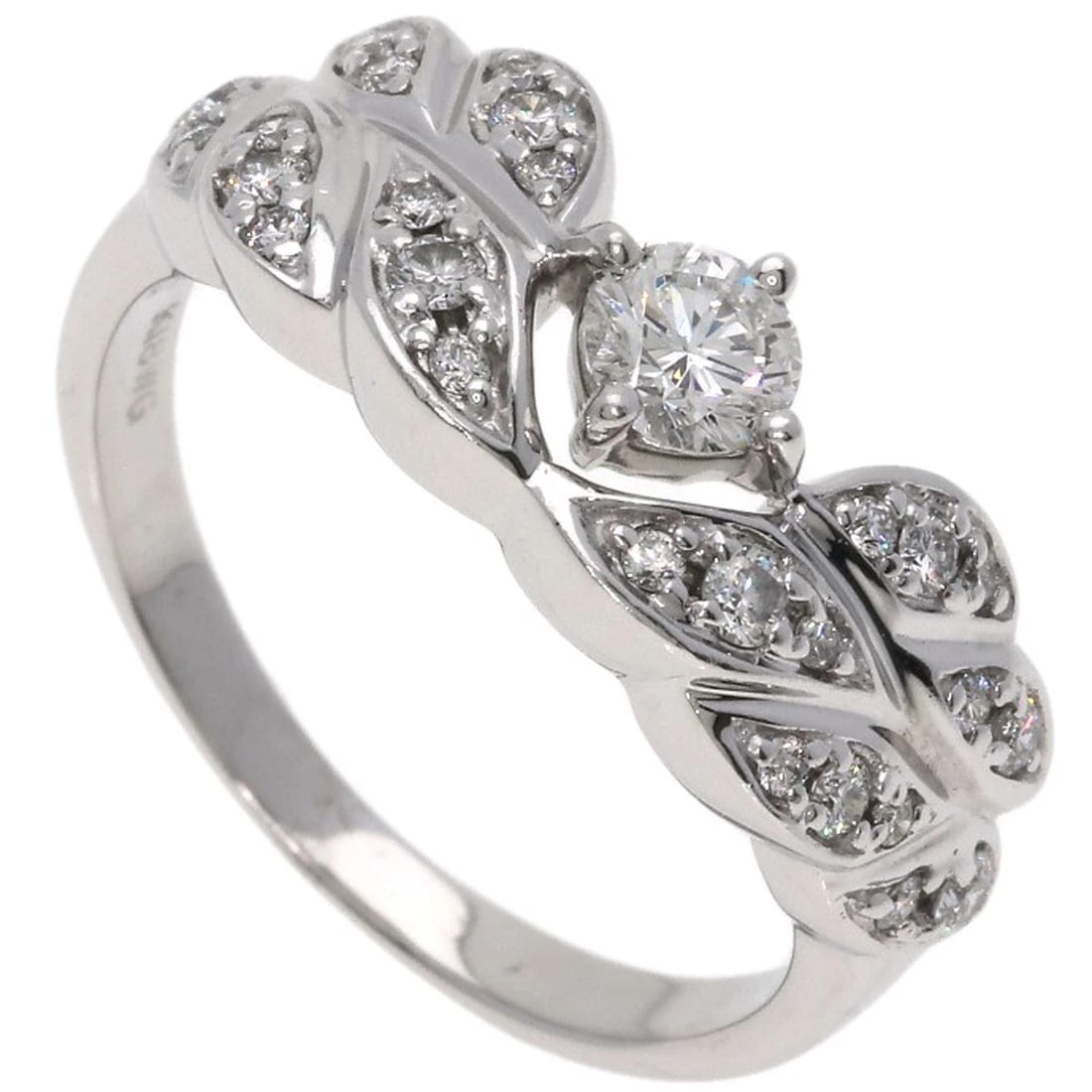 MONNICKENDAM DIAMOND RING K18 WHITE GOLD: MONNICKENDAM Diamond Ring K18 White Gold Brand: MONNICKENDAM Type: Ring Material: K18 White Gold, Main Stone/Creation Natural Color: Silver Size: 6(US) Accessories: None Accessories Notice
