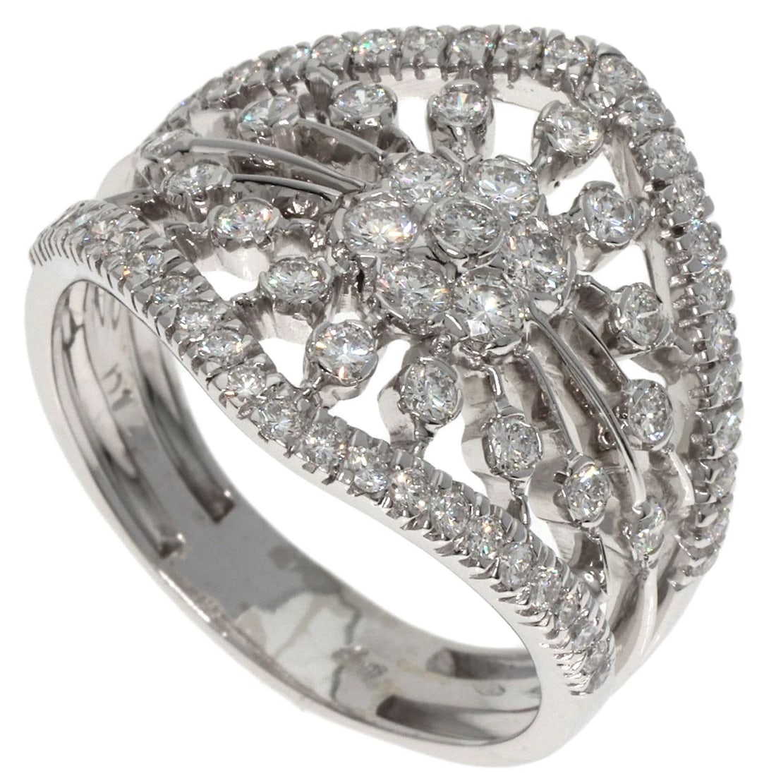 QUEEN DIAMOND RING K18 WHITE GOLD (1 of 6)