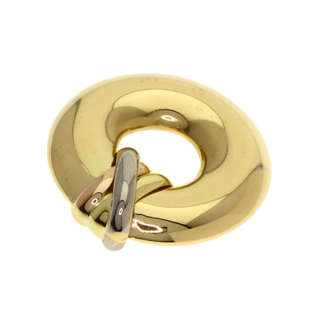CARTIER TRINITY CIRCLE TOP PENDANT TOP: CARTIER Trinity Circle TOP Pendant top K18 Yellow Gold Brand: CARTIER Type: Pendant top Material: K18 Yellow Gold, Color: Yellow Gold White Gold Pink Gold Size: Size/Spec Top Size:0.7inch/17.3x16.7x6.
