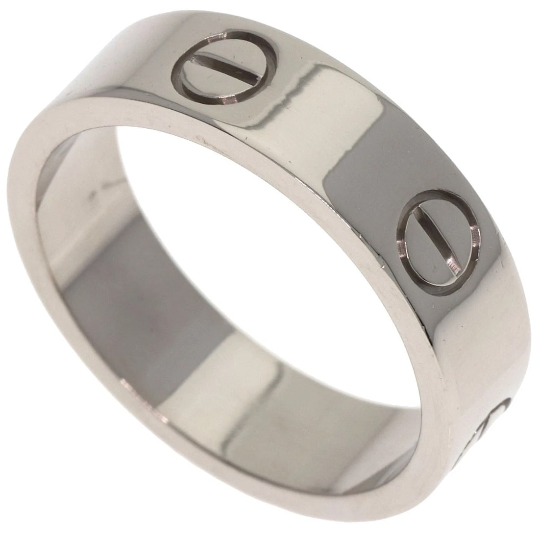 CARTIER LOVE RING RING K18 WHITE GOLD: CARTIER love ring Ring K18 White Gold Brand: CARTIER Type: Ring Material: K18 White Gold, Color: Silver Size: 7.75(US) Accessories: None Accessories Notice: When purchasing pre-owned goods