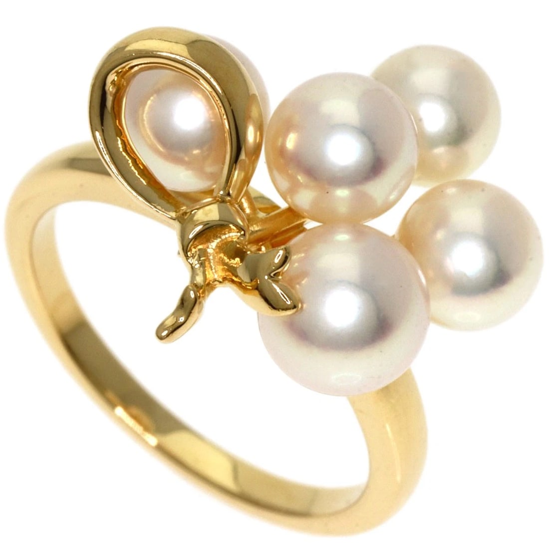MIKIMOTO PEARL RING K18 YELLOW GOLD: MIKIMOTO Pearl Ring K18 Yellow Gold Brand: MIKIMOTO Type: Ring Material: K18 Yellow Gold, Color: Silver Size: 5.75(US) Accessories: None Accessories Notice: When purchasing pre-owned goods
