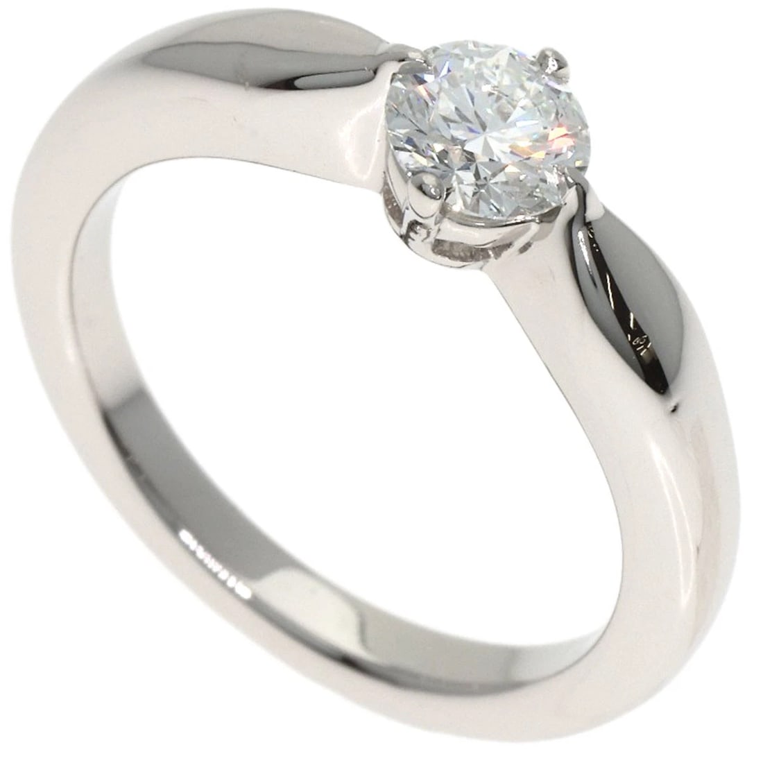 BVLGARI DEDI CARTA A VENEZIA DIAMOND RING: BVLGARI Dedi Carta A Venezia Diamond Ring Brand: BVLGARI Type: Ring Material: Platinum PT950, Main Stone/Creation Natural Color: Silver Size: 3.75(US) Accessories: None Accessories Notice: