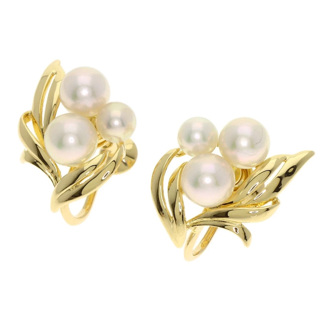 MIKIMOTO PEARL EARRING K18 YELLOW GOLD: MIKIMOTO Pearl Earring K18 Yellow Gold Brand: MIKIMOTO Type: Earring Material: K18 Yellow Gold, Main Stone/Creation Pearl Color: Gold Size: Stone Size:0.2inch/4.5-6mm Top