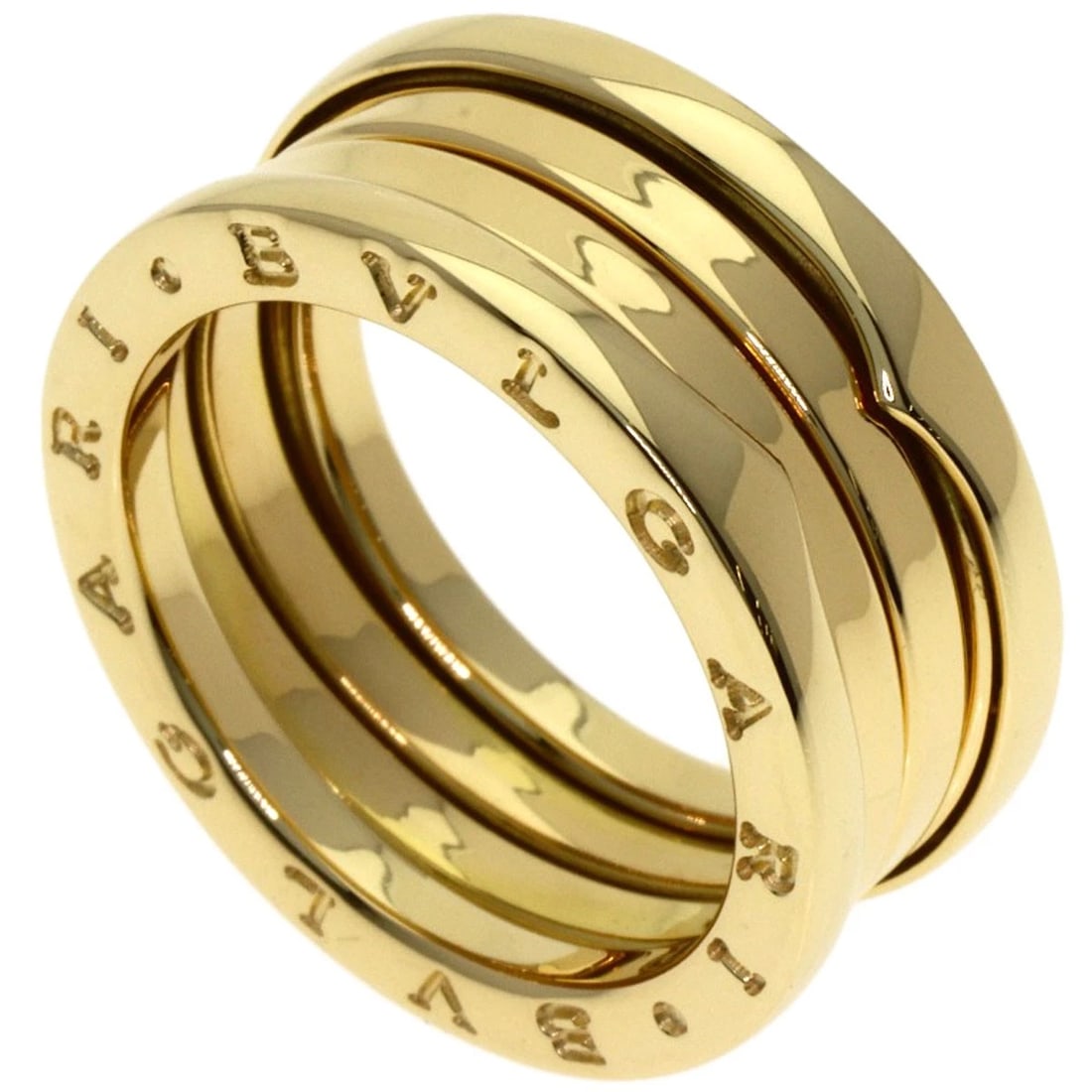 BVLGARI B.ZERO1 3 BAND RING K18 YELLOW GOLD: BVLGARI B.zero1 3 band Ring K18 Yellow Gold Brand: BVLGARI Type: Ring Material: K18 Yellow Gold, Color: Gold Size: 7(US) Accessories: None Accessories Notice: When purchasing pre-owned goo