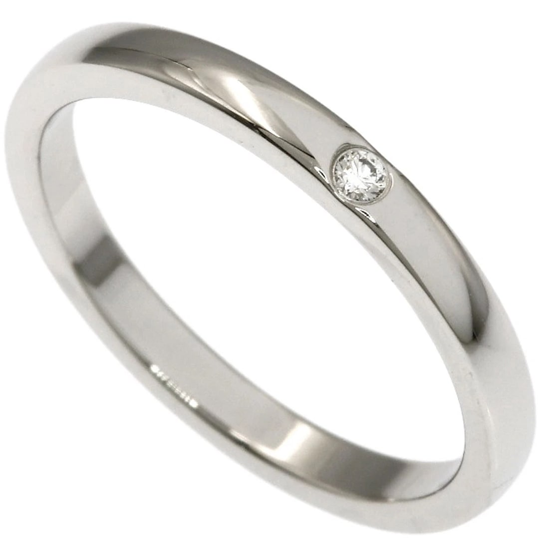 CARTIER CLASSIC 1P DIAMOND RING: CARTIER Classic 1P Diamond Ring Brand: CARTIER Type: Ring Material: Platinum PT950, Color: Platinum Size: 5(US) Accessories: None Accessories Notice: When purchasing pre-owned goods, pleas