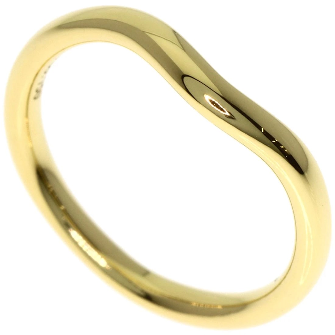 TIFFANY&CO. CURVED BAND RING K18 YELLOW GOLD (1 of 6)