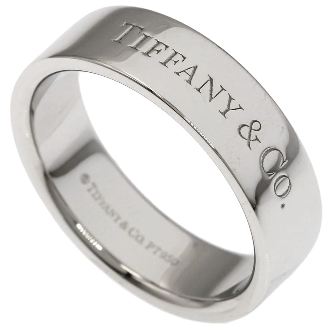 TIFFANY&CO. FLAT BAND RING PLATINUM PT950 (1 of 7)