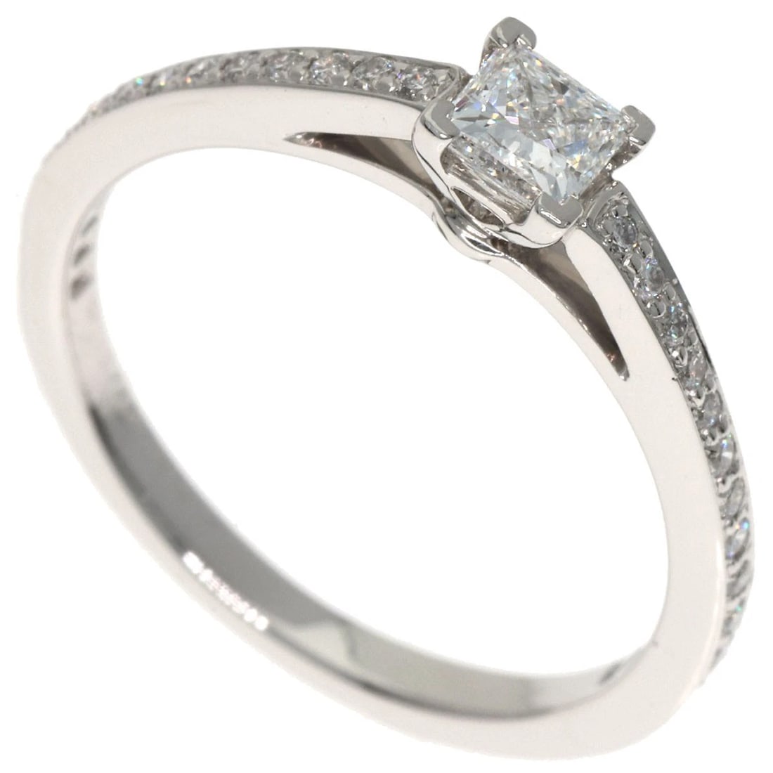 TIFFANY&CO. SQUARE SOLITAIRE DIAMOND RING (1 of 6)