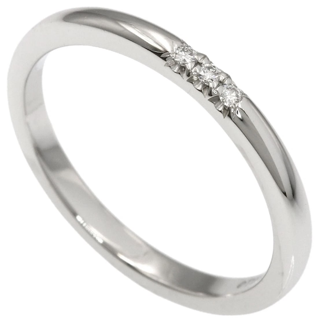 TIFFANY&CO. FOREVER 3P DIAMOND RING: TIFFANY&Co. Forever 3P Diamond Ring Brand: TIFFANY&Co. Type: Ring Material: Platinum PT950, Main Stone/Creation Natural Color: Silver Size: 6.5(US) Accessories: None Accessories Notice: When