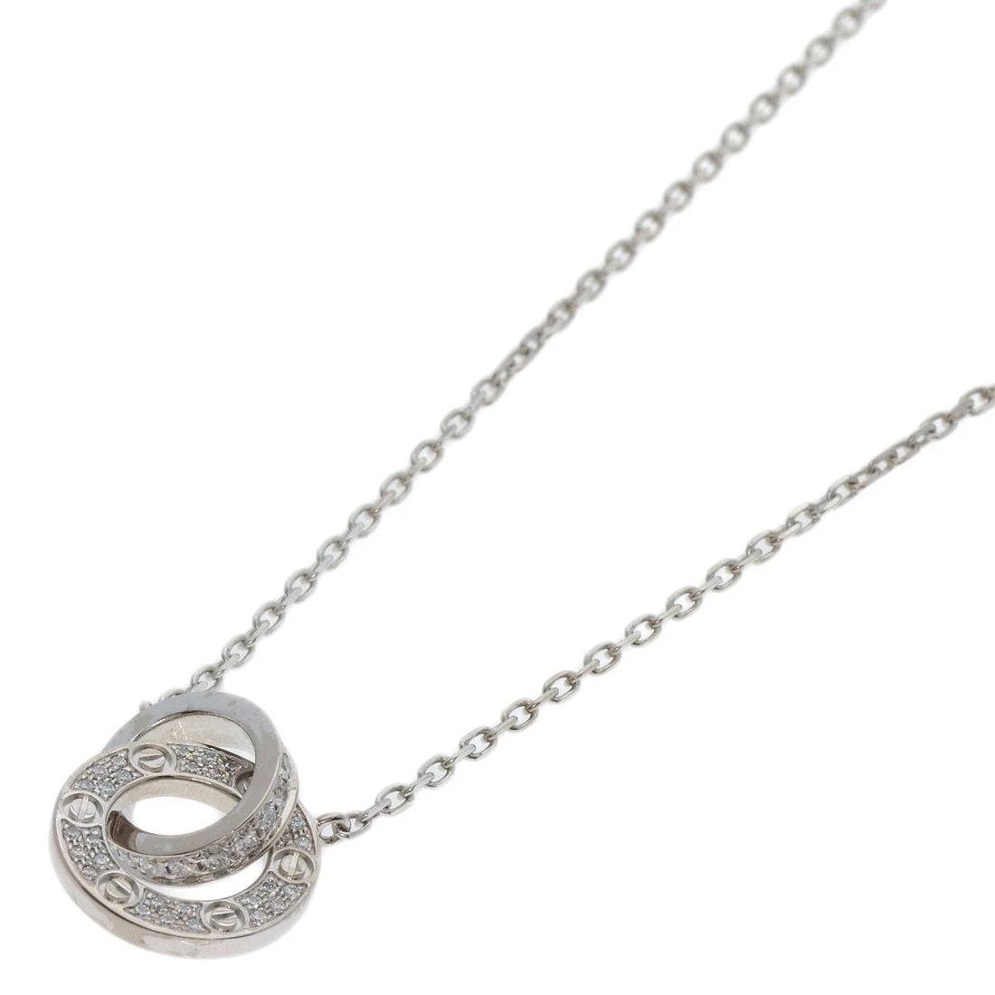 CARTIER LOVE CIRCLE FULL DIAMOND NECKLACE (1 of 6)