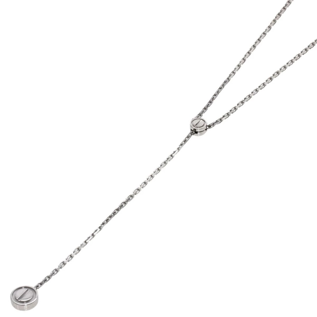 CARTIER LOVE PASTILLE NECKLACE K18 WHITE GOLD (1 of 6)