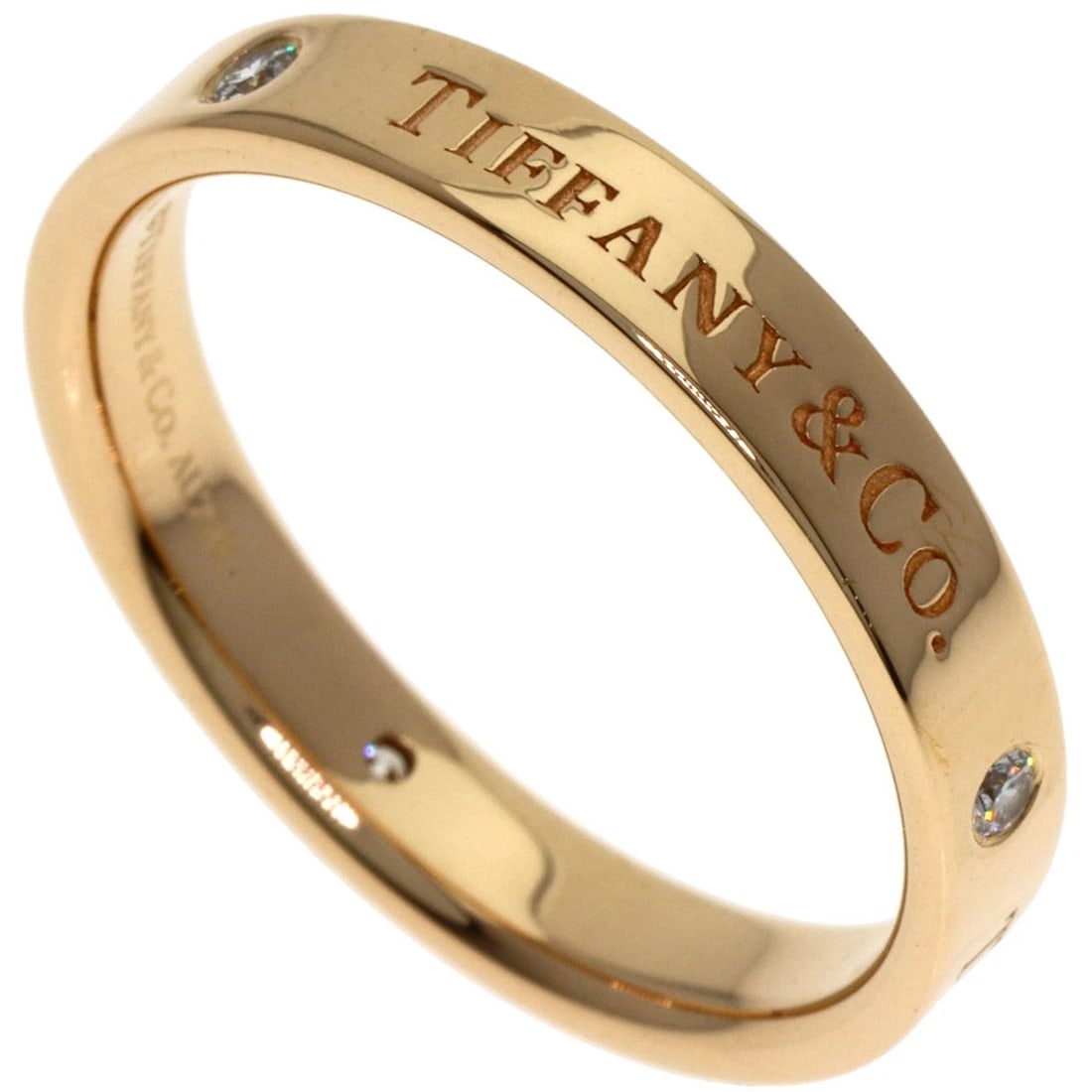 TIFFANY&CO. FLAT BAND 3P DIAMOND RING (1 of 6)